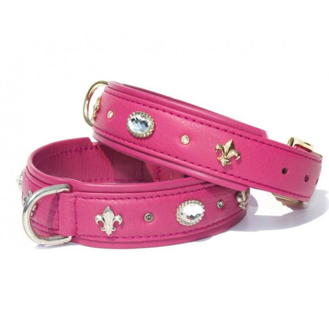 Hundehalsband Duchesse himbeere 55 cm