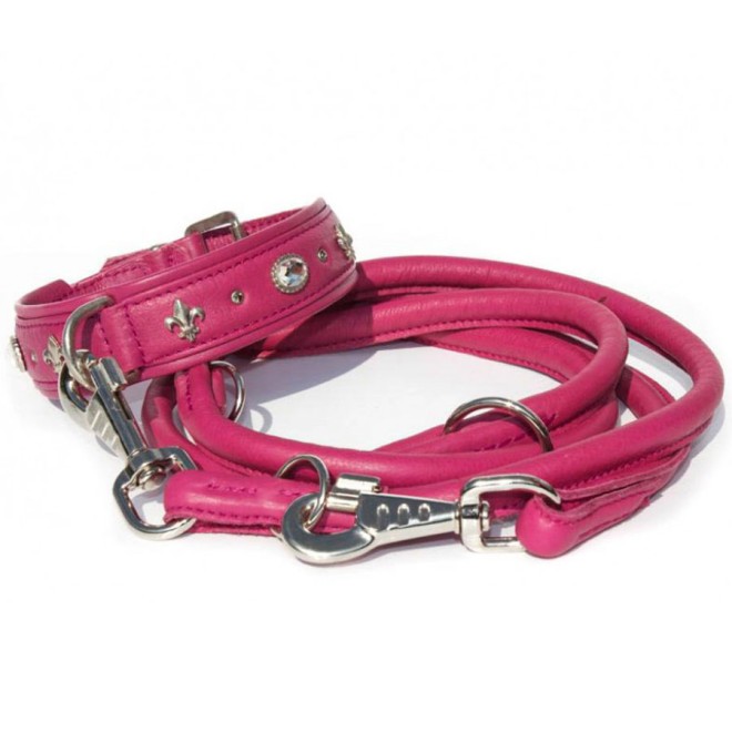 Hundehalsband Duchesse himbeere 55 cm