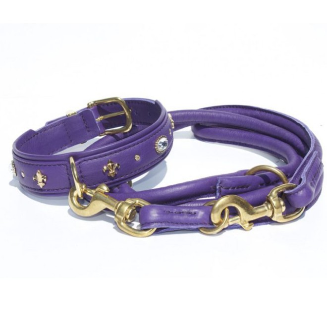 Hundehalsband Duchesse flieder, Längen 35, 45 cm