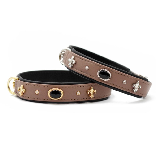 Hundehalsband Landlord taupe, Längen 35 - 70 cm