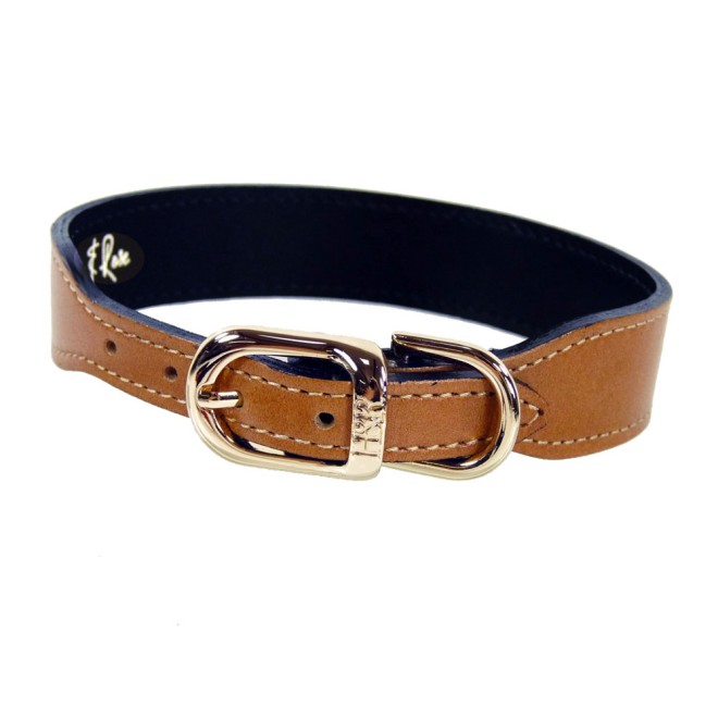 Hundehalsband HORSE Hardware 22 Karat vergoldet