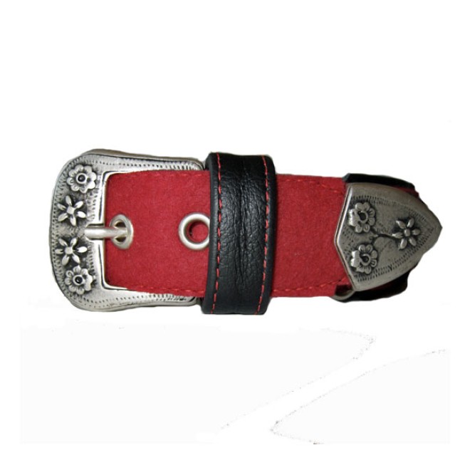 Hundehalsband Herzilein Nappleder/Filz, 60 cm Länge