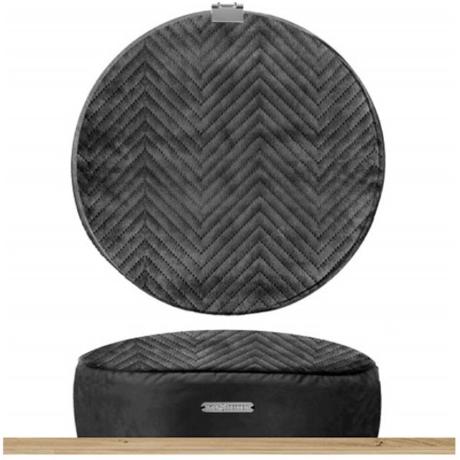 Rundes Hundekissen Saint Germain Anthrazit 80 cm