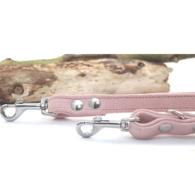 Fell-Hundehalsband Alpenlook mit Kühen & Edelweiß rose