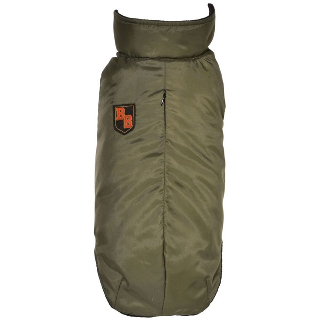 Warmer Hundemantel BB khaki - auch für Mops & Bully