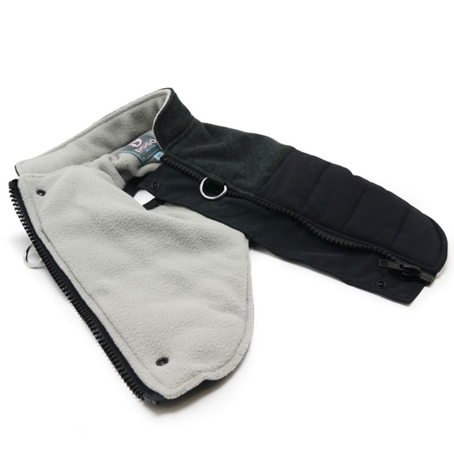 Gefütterter Hundemantel Midtown schwarz Gr. XL, 2XL