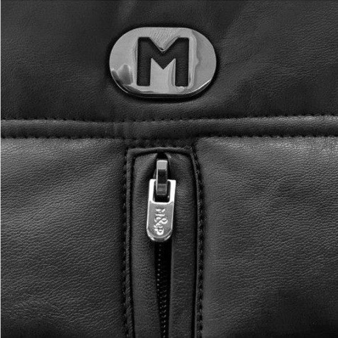 Milk & Pepper Hundemantel Marlon mit Kunstfell-Kragen schwarz