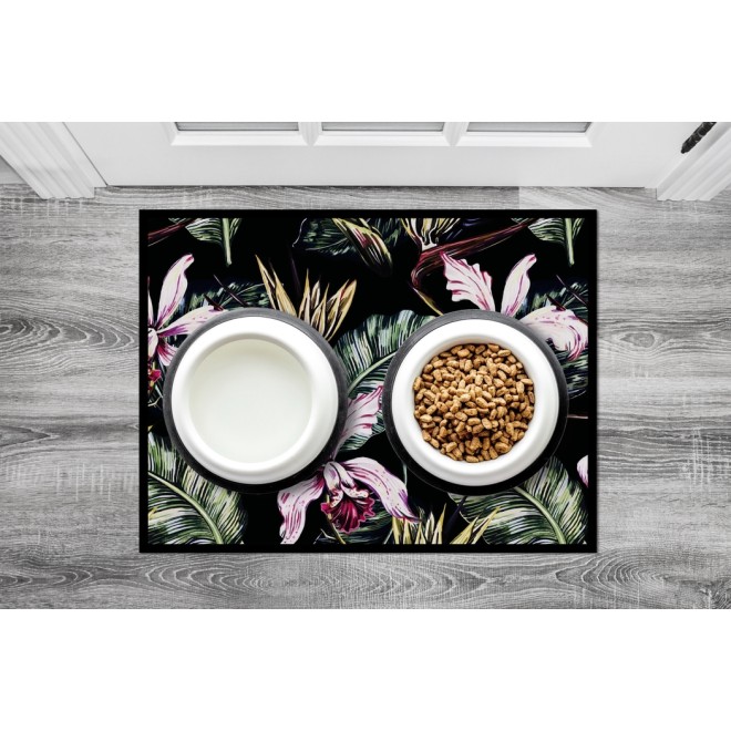 Hundenapf-Unterlage Vitage Dschungel für Hunde & Katzen