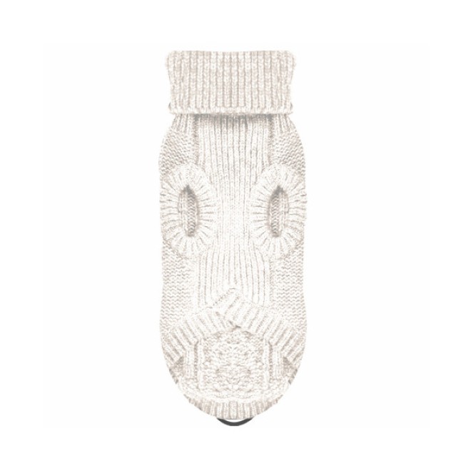 Zopfstrick-Hundepullover IRVIN off-white