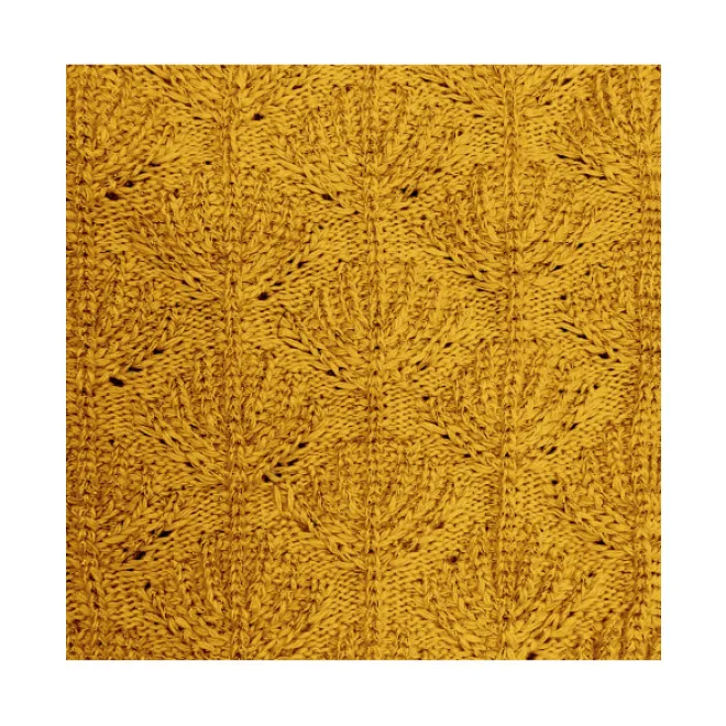 Jacquard-Hundepullover CALY Senf für kleine bis mittelgroße Rassen