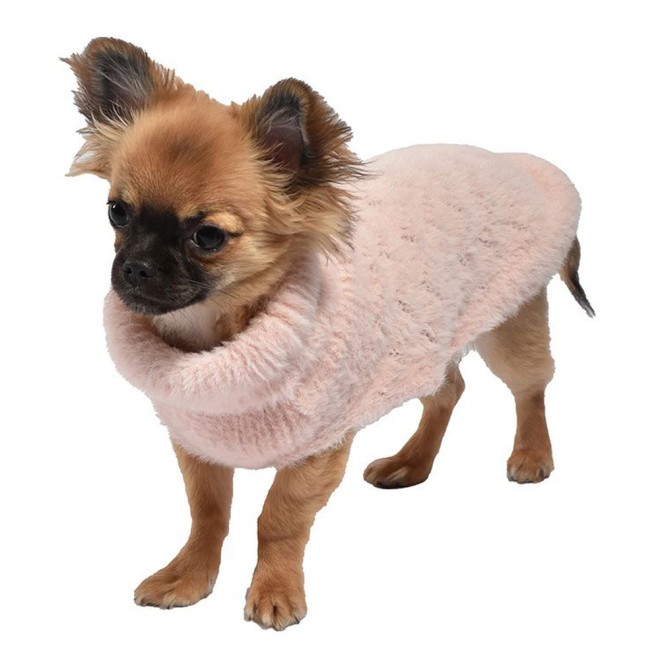 Superweicher Hundepulli Angora-Style rosa