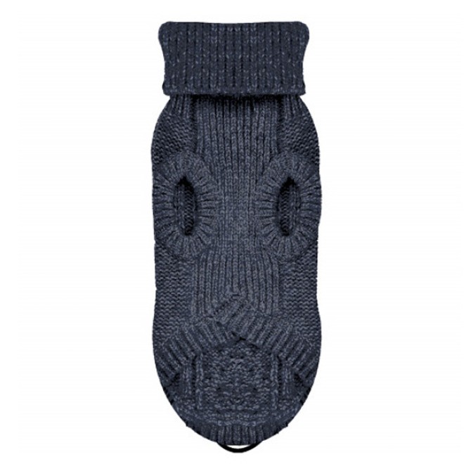 Zopfstrick-Hundepullover Donovan navy Gr. 32