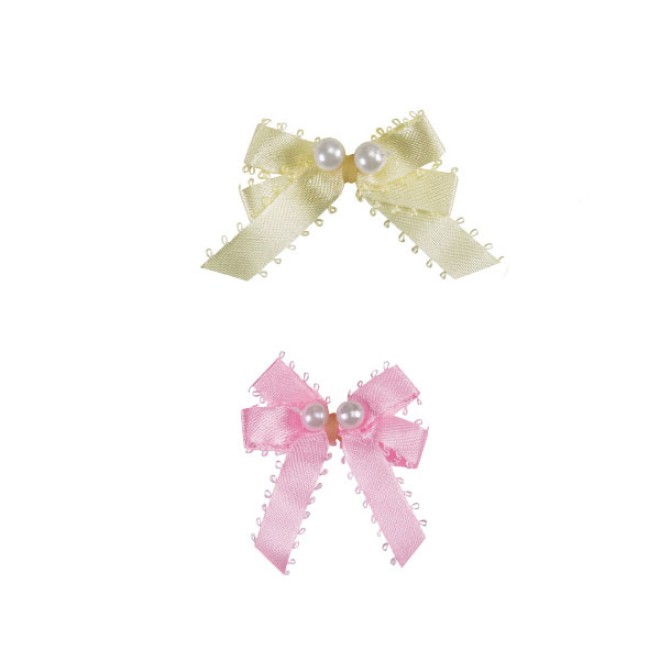 Hundeschleife Dany in rosa & weiss