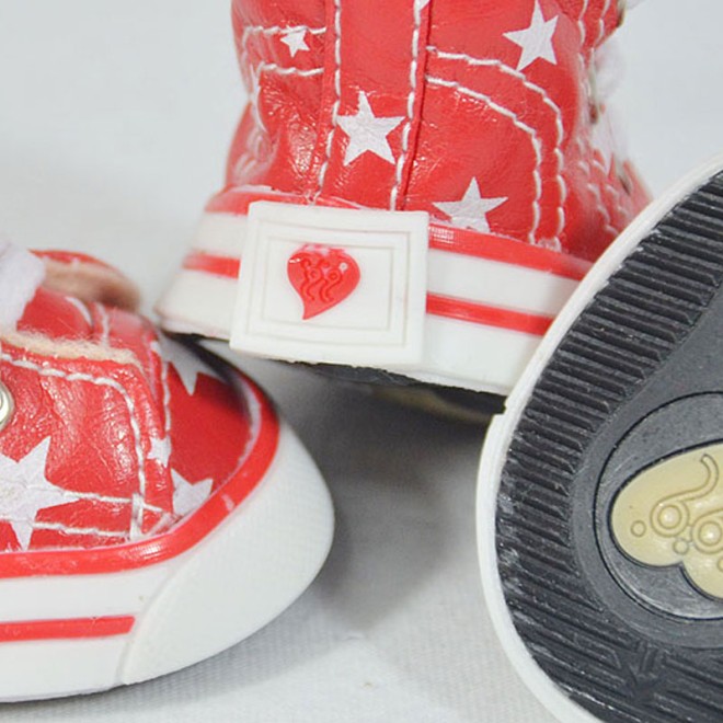 Hunde-Sneakers BE A STAR red