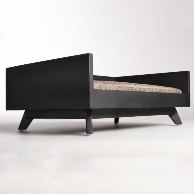 Design Holz-Hundesofa Scandic Style schwarz