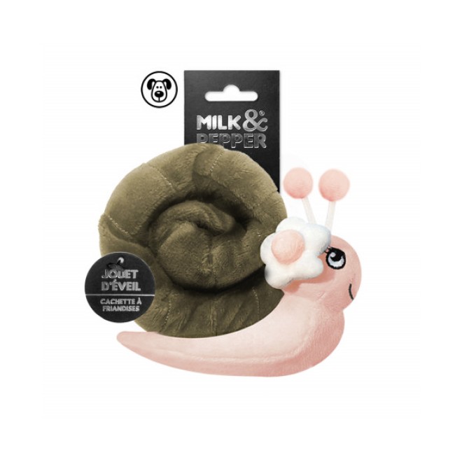 Plüsch-Hundespielzeug Schnecke JENNY zum Verstecken von Leckerli