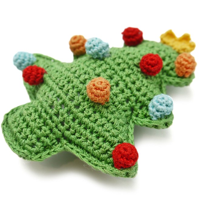 Häkel-Hundespielzeug Weihnachtsbaum