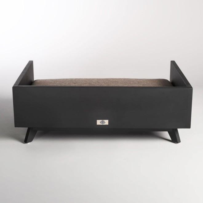 Design Holz-Hundesofa Scandic Style schwarz