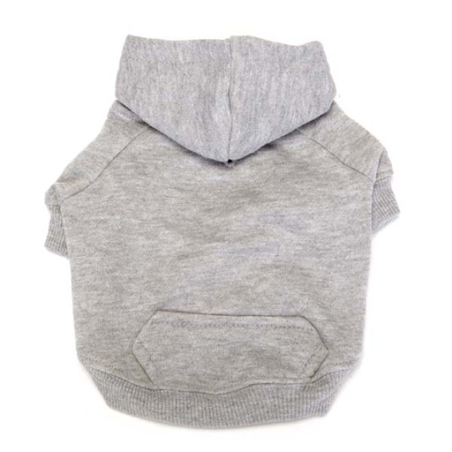 Hundesweatshirt mit Kapuze grau Gr. S