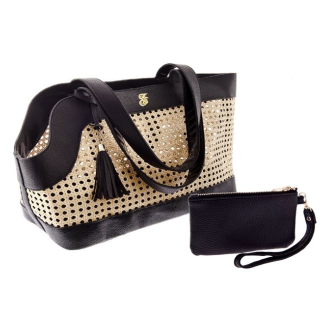 Edle Hundetasche Cannes-Style mit Quaste