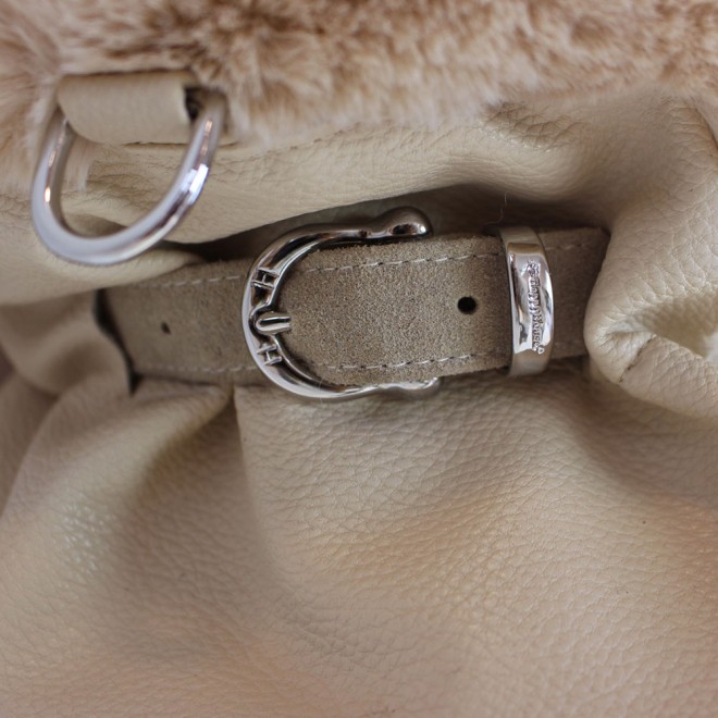 Fell-Hundetasche Luxury Dog creme 2 in 1 (Hundetasche & Hundebett)