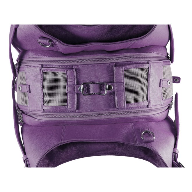 Leder-Hundetasche Roma flieder