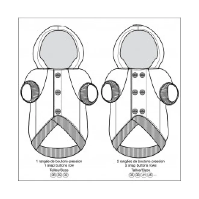 Milk & Pepper gefütterter Hundehoodie IRINA für Mops & Bully