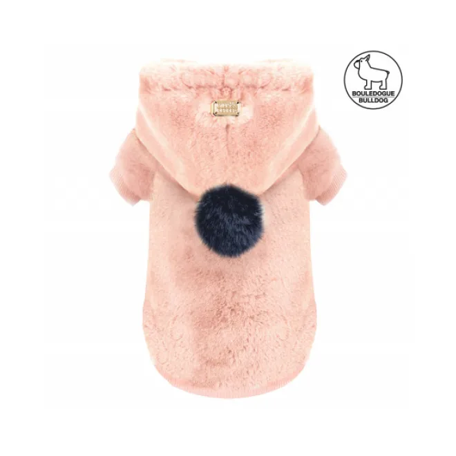 Milk & Pepper gefütterter Hundehoodie IRINA für Mops & Bully