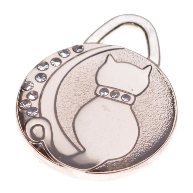 Katzen-Gravurmarke MOON silber