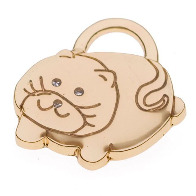 Katzen-Gravurmarke MOPPELCHEN gold