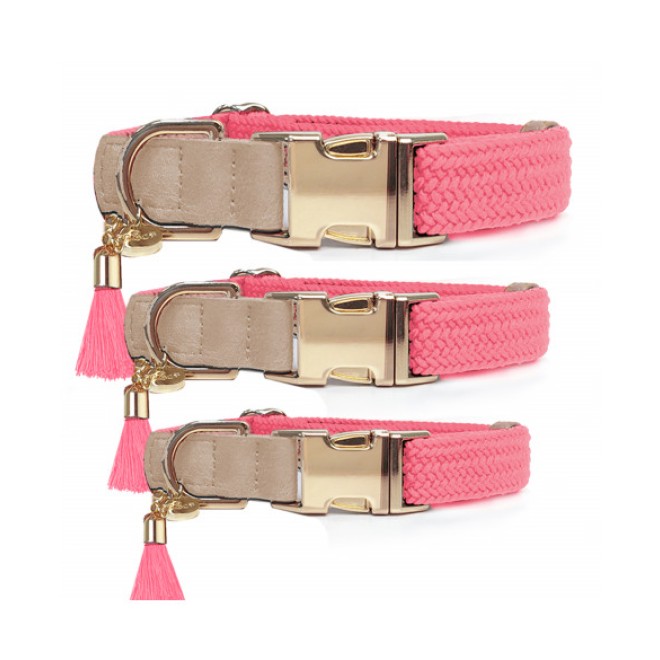 Milk & Pepper Tau-Hundehalsband KAYA rosa