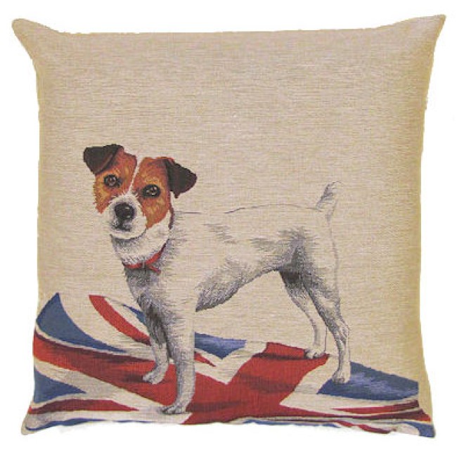 Kissenhülle Jack Russel Union Jack 45 x 45 cm