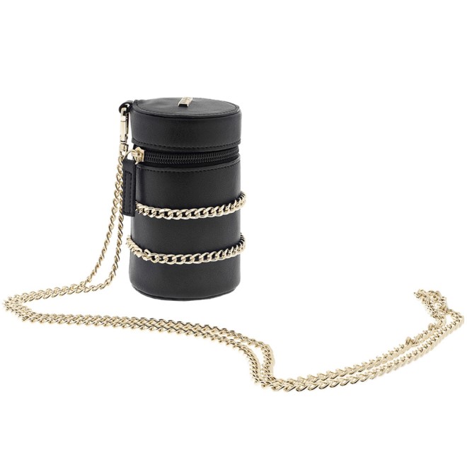 Exklusiver Kotbeutel-Spender DangeRouge black mit goldener Kette