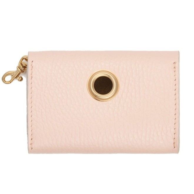 Kotbeutelspender Roma aus Leder apricot