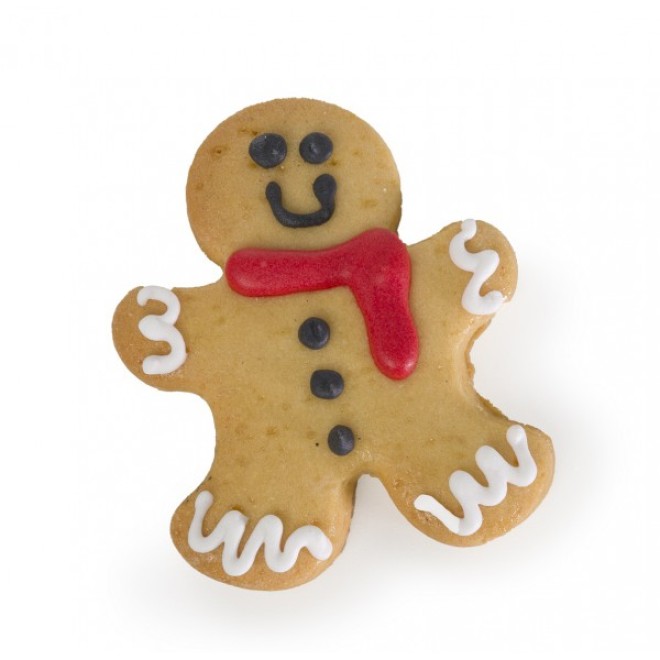 Weihnachts-Hundekeks Lebkuchenmann in der Geschenktüte