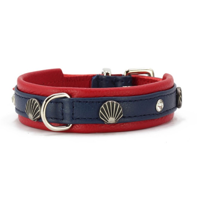 Maritimes Lederhalsband Seehund mini