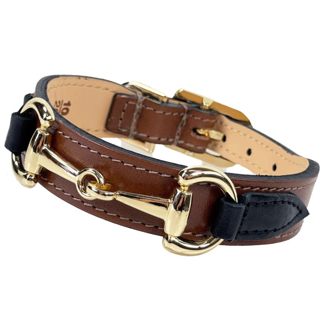 Hundehalsband TRENSE Hardware 22 Karat vergoldet