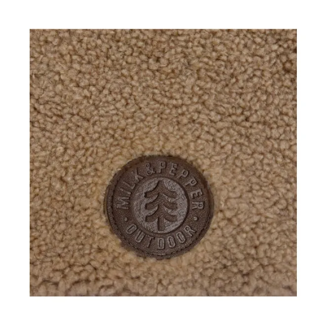 Milk & Pepper gefütterter Hundehoodie ERNEST camel