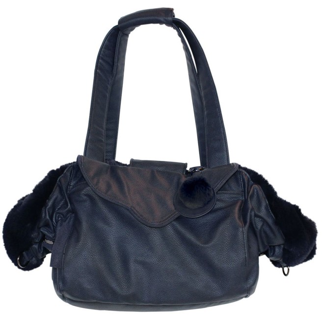 Fell-Hundetasche Luxury Dog navy 2 in 1 (Hundetasche & Hundebett)