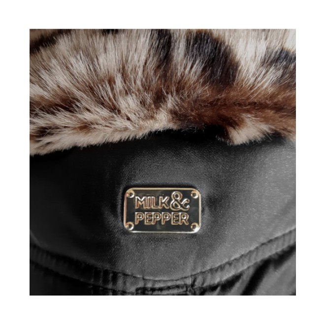 Milk & Pepper Stepp-Hundemantel Serengeti mit Leo-Fellkragen