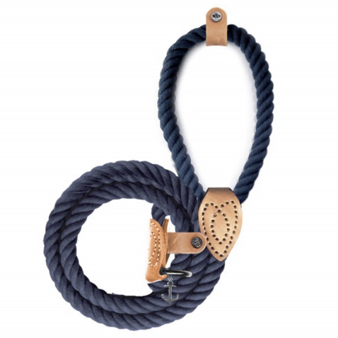 Maritime Retriever-Leine aus Tau Nemo navy 130/1,5 cm