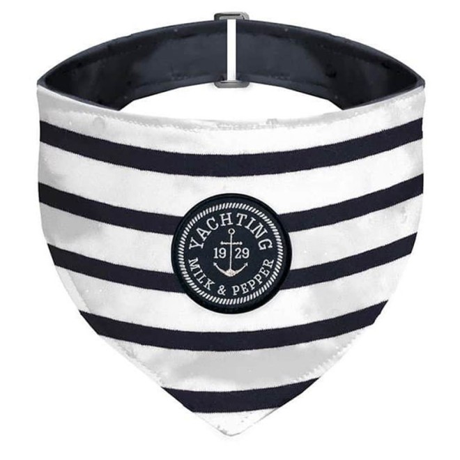 Milk & Pepper maritimes Hundehalstuch GURVAN YACHTING navy