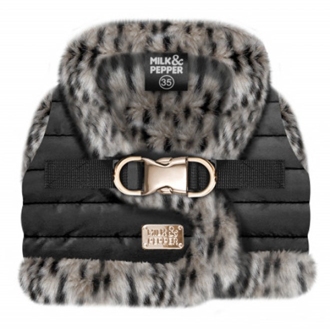 Milk & Pepper Hundegeschirr Kamala mit Panther-Plüsch Gr. 41