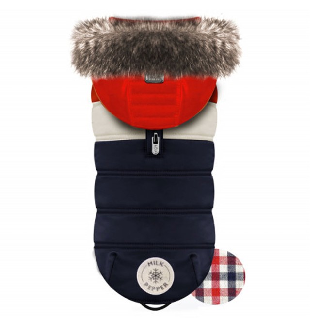 Milk & Pepper Hundejacke Avoriaz mit abnehmbarer Kapuze Gr. 44