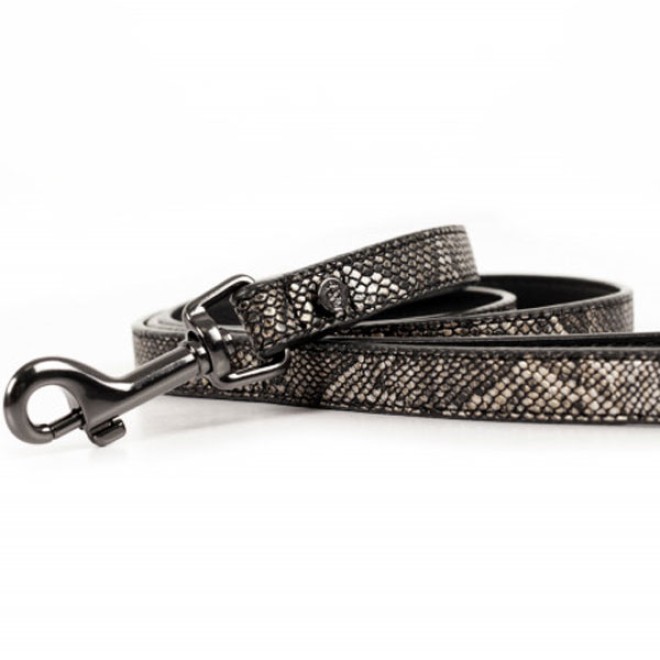 Milk & Pepper Hundehalsband Python Natural Black