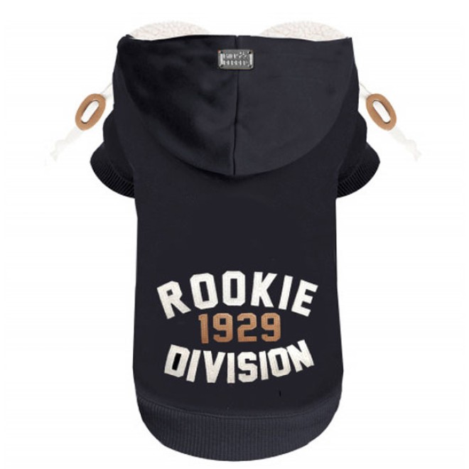 Milk & Pepper gefüttertes Hundesweatshirt Rookie navy