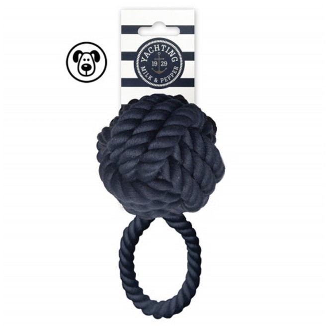 Milk & Pepper Tau-Hundespielzeug Seemannsknoten HAUBAN navy