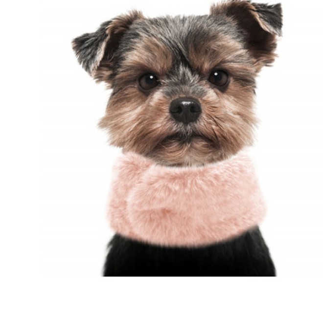 Milk & Pepper Snood JIAN Kuschelfell rosa für Hunde