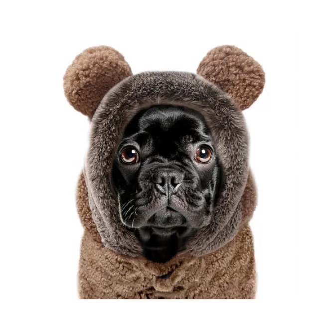 Milk & Pepper gefütterter Hundehoodie ERNEST camel