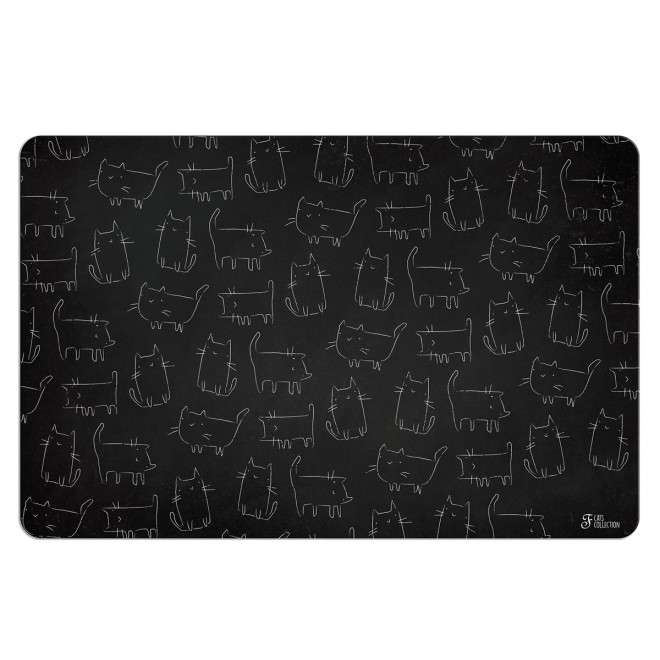 Napfunterlage mit Katzen im Cartoon-Style